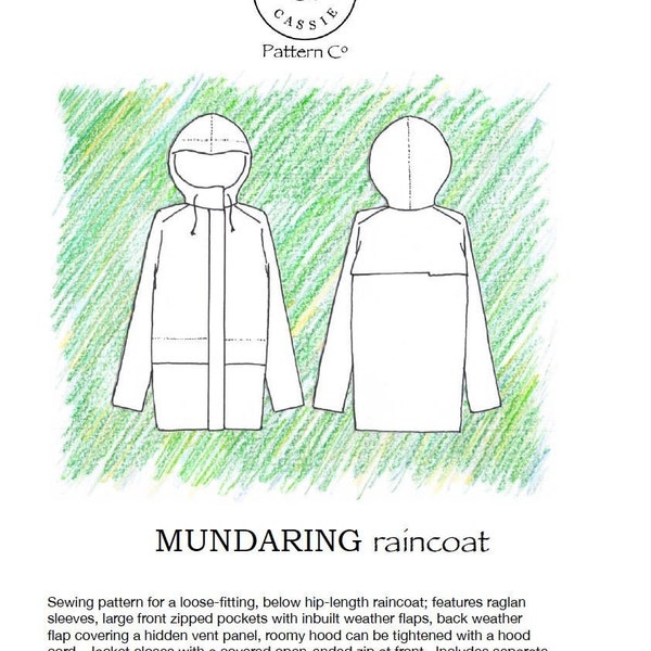 Mundaring raincoat pdf sewing pattern