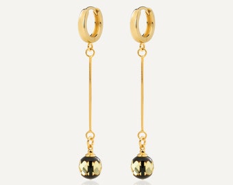 Long Amber Drop Earrings BLISS