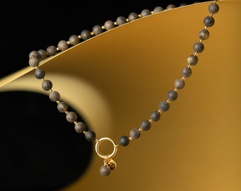 Black Raw Natural Amber Necklace GOLDEN NERO - Unisex Real Amber Gift