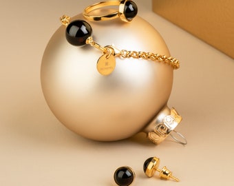 Elegant amber jewelry set CHERRY