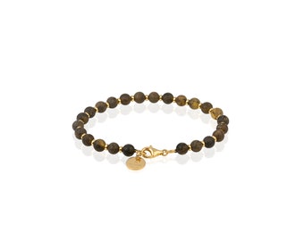 Black stone bracelet GOLDEN NERO