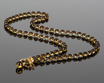 Yellow stone medium length necklace TIGER