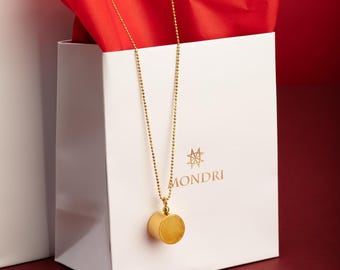 White Unique Baltic Amber Pendant: 24k Gold Vermeil Geometric Necklace