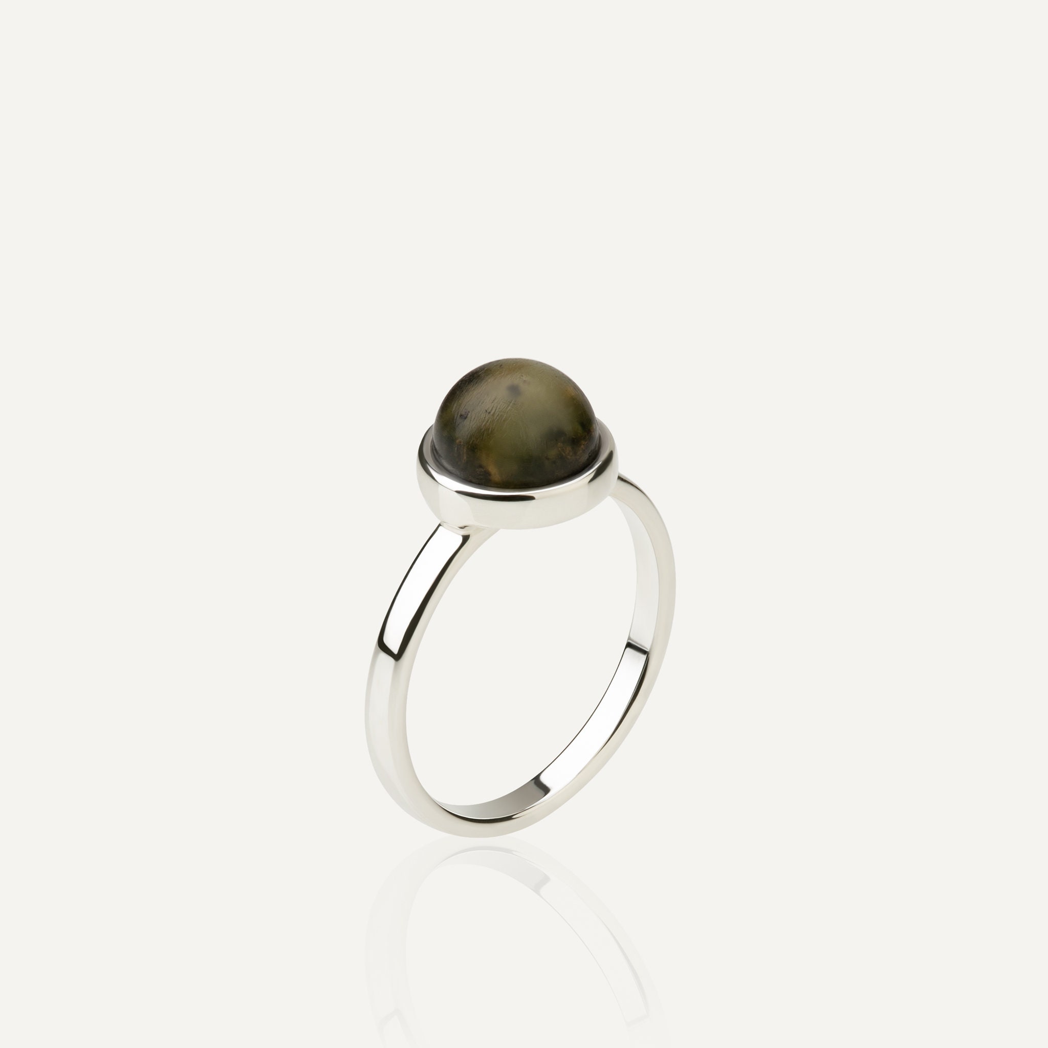 Dark Amber Ring Amber Silver Ring Black Amber Ring 925 Sterling