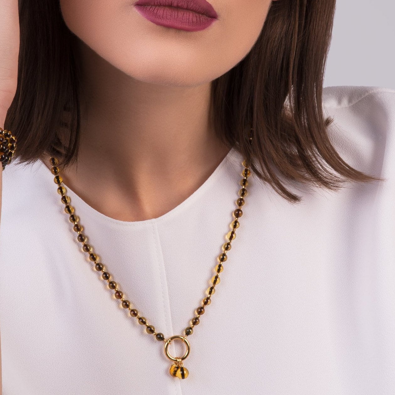 Natural Amber Bead Necklace For Women Baltic Amber Jewelry Etsy