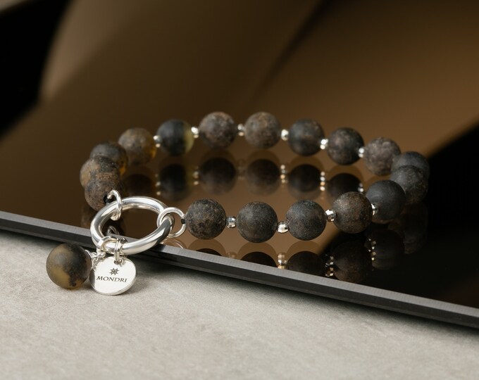 Featured listing image: Black amber bracelet NERO