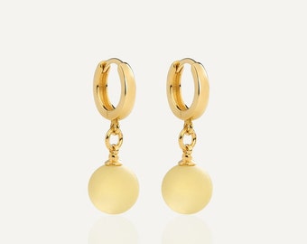 Amber drop earrings GOLDEN LEMON