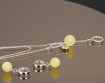 Yellow matte amber set LEMON