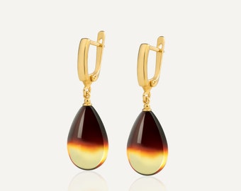Honey teardrop earrings (S size)