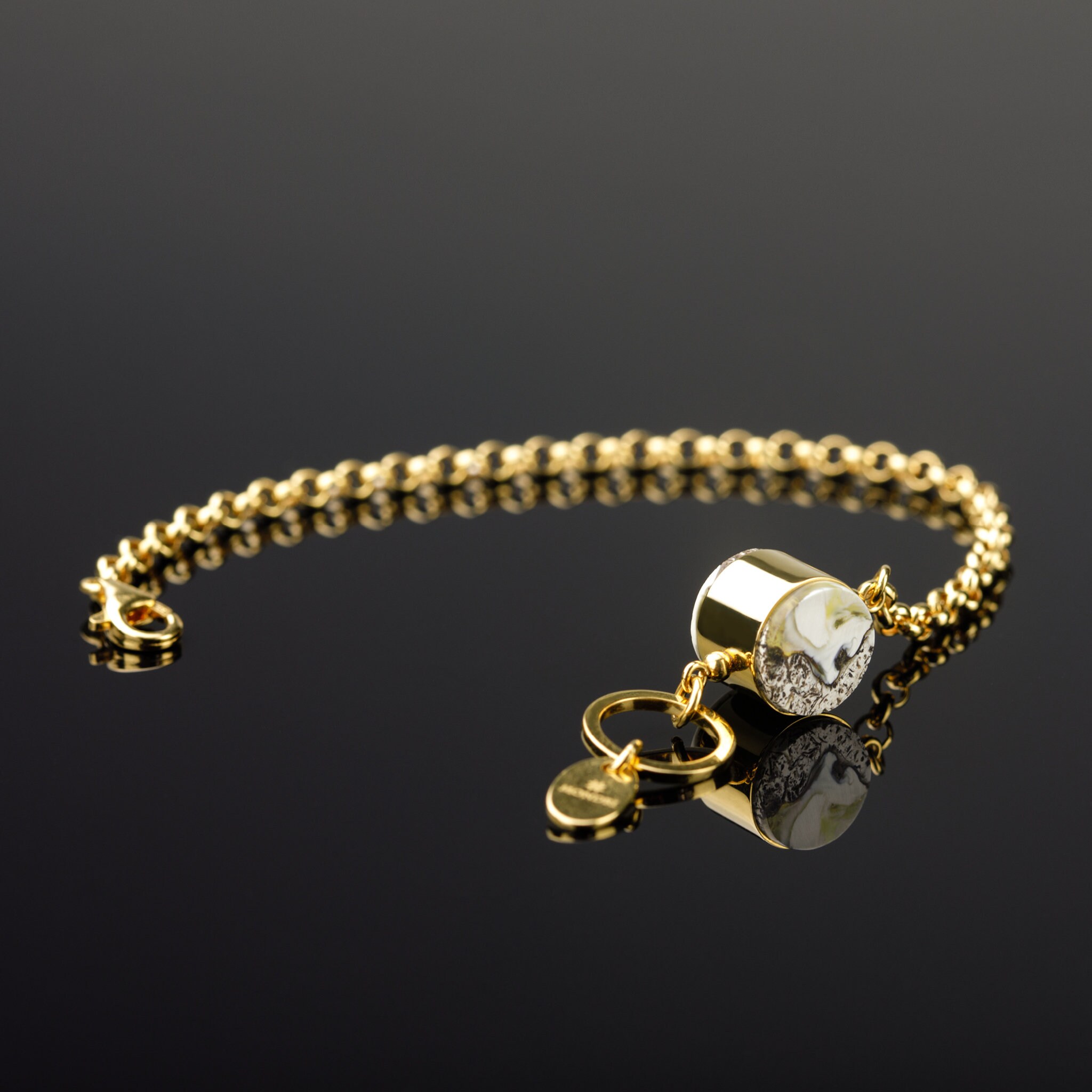 gold and amber bracelet