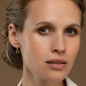 Baltic Amber Earring, Luxury amber gift, Raw Amber earrings, Baltic Amber Jewelry Gold Drop Earrings, Amber gold earrings, Baltic amber gift