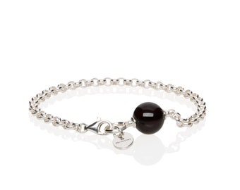 Zilveren natuursteen armband, Baltische stenen armband voor vrouwen, sieraden cadeaus voor haar. Minimalistische armband, edelsteen armband