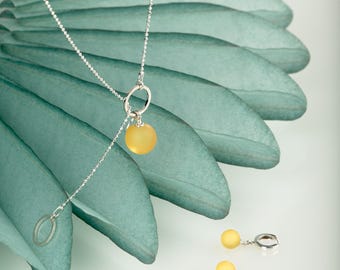 Yellow matte amber set LEMON