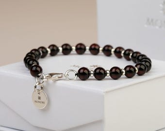 Red stone bracelet CHERRY