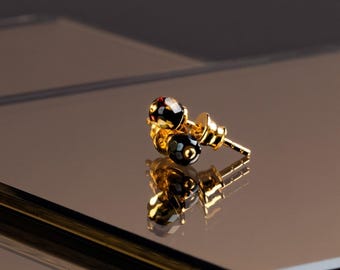 Luxury Amber Stud Earrings, Real Baltic Amber Studs in 24K gold vermeil, Minimalist Tiny Earrings, Amber Gift for any occasion, Amber Gift