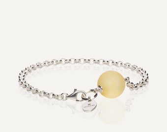 Baltische stenen armband, gele armband, amber armband, citroen amber armband, gele amber armband, zilveren amber armband, Baltisch amber