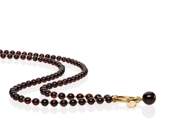 Red stone necklace CHERRY