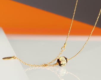BLISS – Minimalist Baltic Amber Pendant Necklace