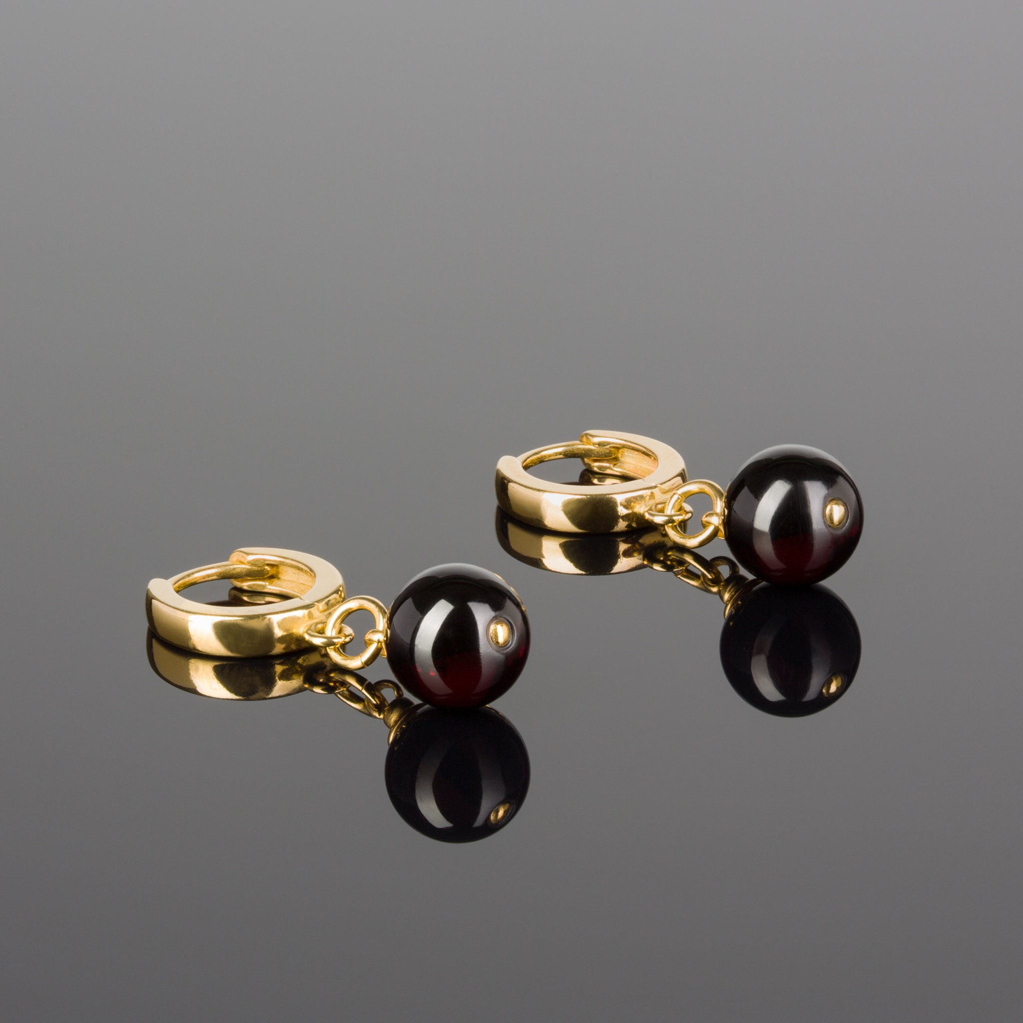 Cherry Amber Earrings Amber Drop Earring Amber Gold Etsy