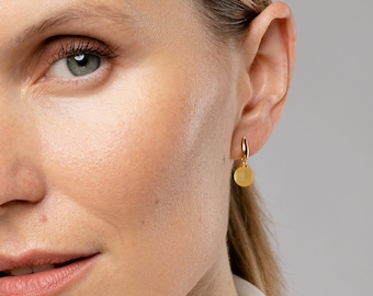 Amber Drop Earrings LEMON BERRIES with 24K gold vermeil