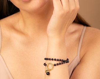 Red Baltic amber double bracelet CHERRY