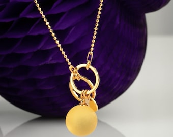 Lemon yellow amber adjustable pendant GOLDEN LEMON
