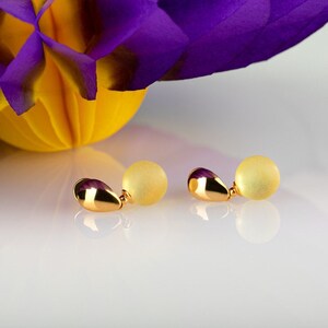 Yellow amber drop earrings, Real amber earrings, Baltic amber, Lemon amber, Amber gold earrings, Amber earrings, Yellow amber earrings image 3