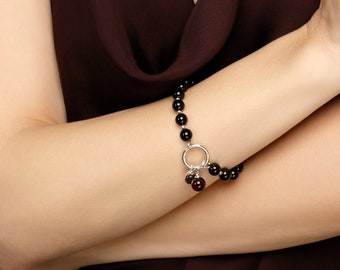 Red Baltic Amber Bracelet: 925 Sterling Silver Bead, Modern Jewelry
