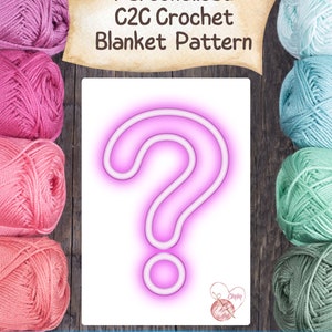Personalized C2C Crochet Blanket Pattern, PDF Digital Download