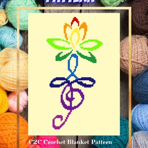 C2C Crochet Blanket Pattern, Flower, PDF Digital Download