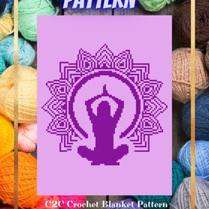 C2C Crochet Blanket Pattern, Harmony, PDF Digital Download