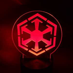 Sith Acrylic lamp, edge lit light, Acrylic night light, Acrylic desk lamp, acrylic lightsaber stand