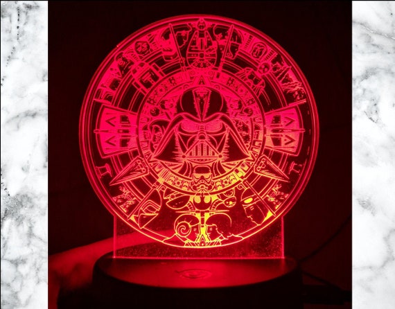 Starwars Aztec Lamp Edge Lit Light Acrylic Night Light Etsy
