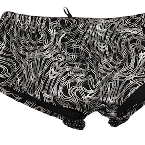 Vintage  mens swimwear-Silver  and black size L, mens clothing, beachwear, swimwear, surfwear, luxury brand