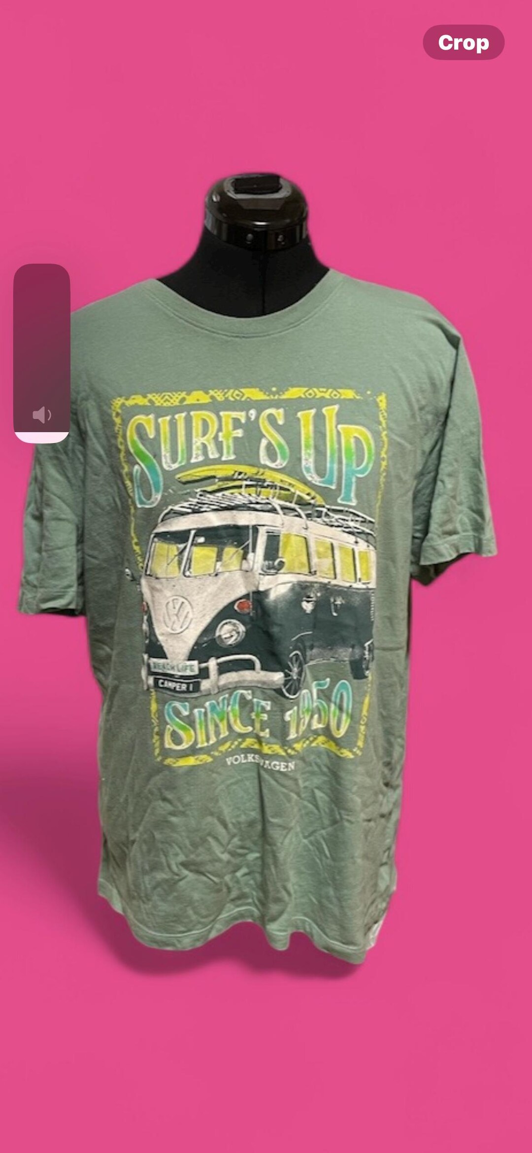 Official Licensed VW Tshirt, VW Camper Van Tshirt, Transport Top, Sage