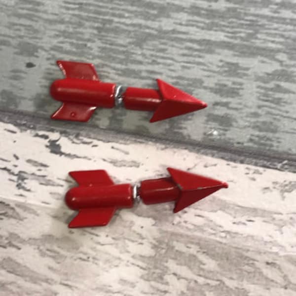 Red Arrow Stud Earrings