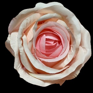 Broche rose rose poudré, grande broche florale, épingle rose rose, grande rose accessoire, épingle fleur rose, corsage rose rose