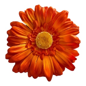 Gerberas orange simples, broche marguerite gerbera orange, broche fleur, épingle florale orange, accessoire marguerite gerbera,