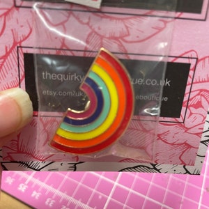 Quirky Cute: Pride Brooch, Rainbow Pin, Rainbow brooch, LGBTQ Pin,  Rainbow Pin, Quirky pin, Weather pin , Weather Brooch,