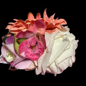 Summer Flower Hair Clip, Summer corsage, Vintage inspired flower clips, 1950 style hair clip, Rockabilly Hair Clip, Pin Up