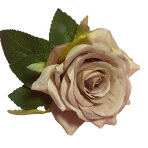 SASHA Taupe/ Beige/ Mooch Rose Clip