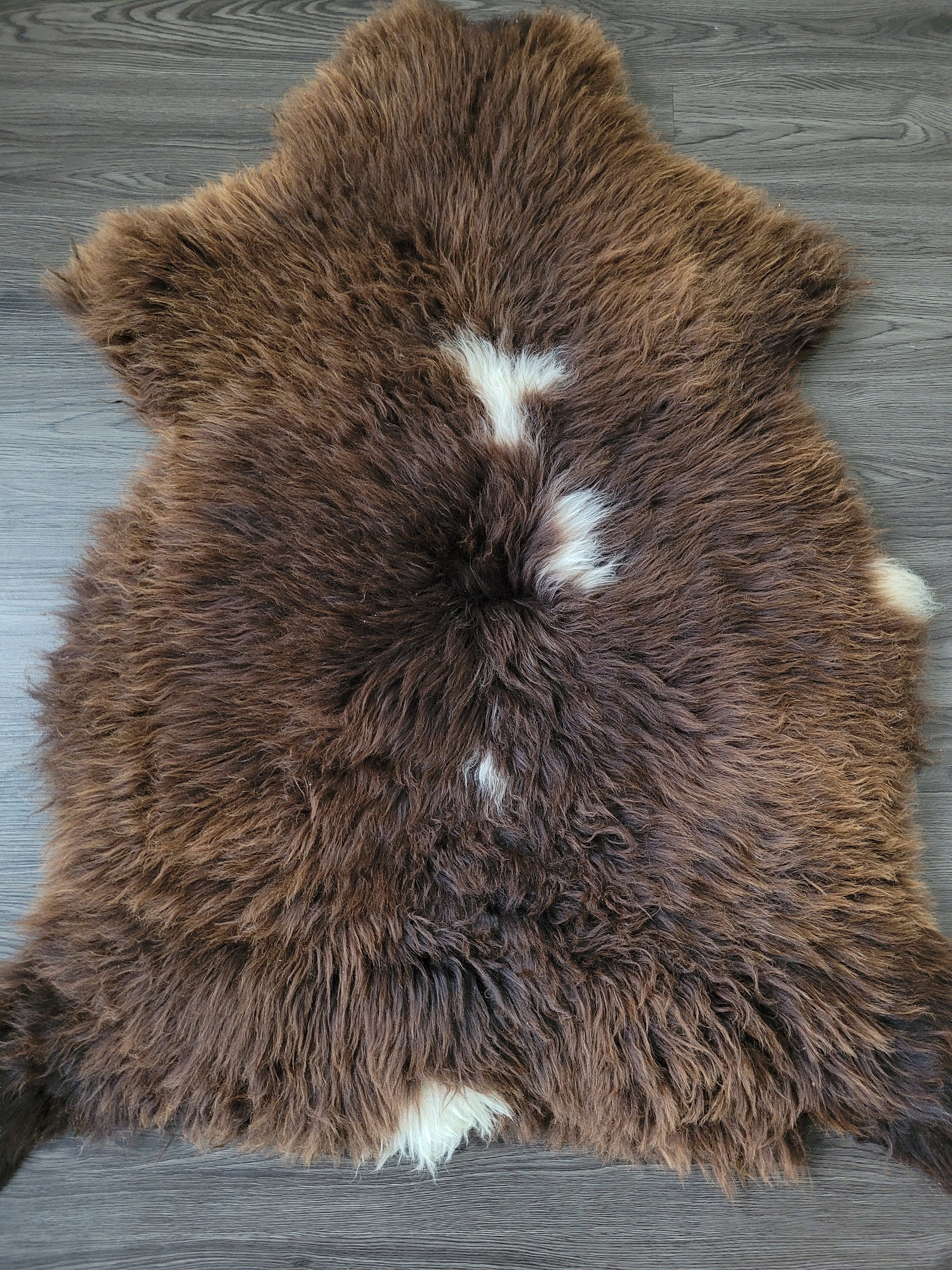Genuine sheepskin rug soft Dense wool rare color 100 natural Etsy