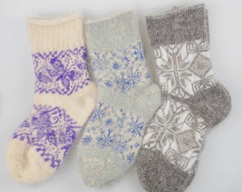 100% Pure cashmere & wool blend Socks - Women