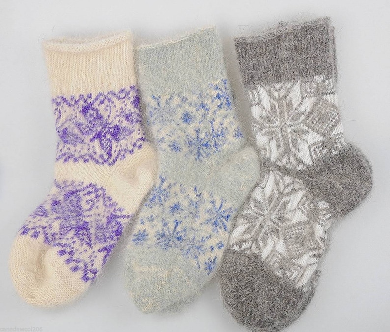 100% Pure cashmere & wool blend Socks - Women