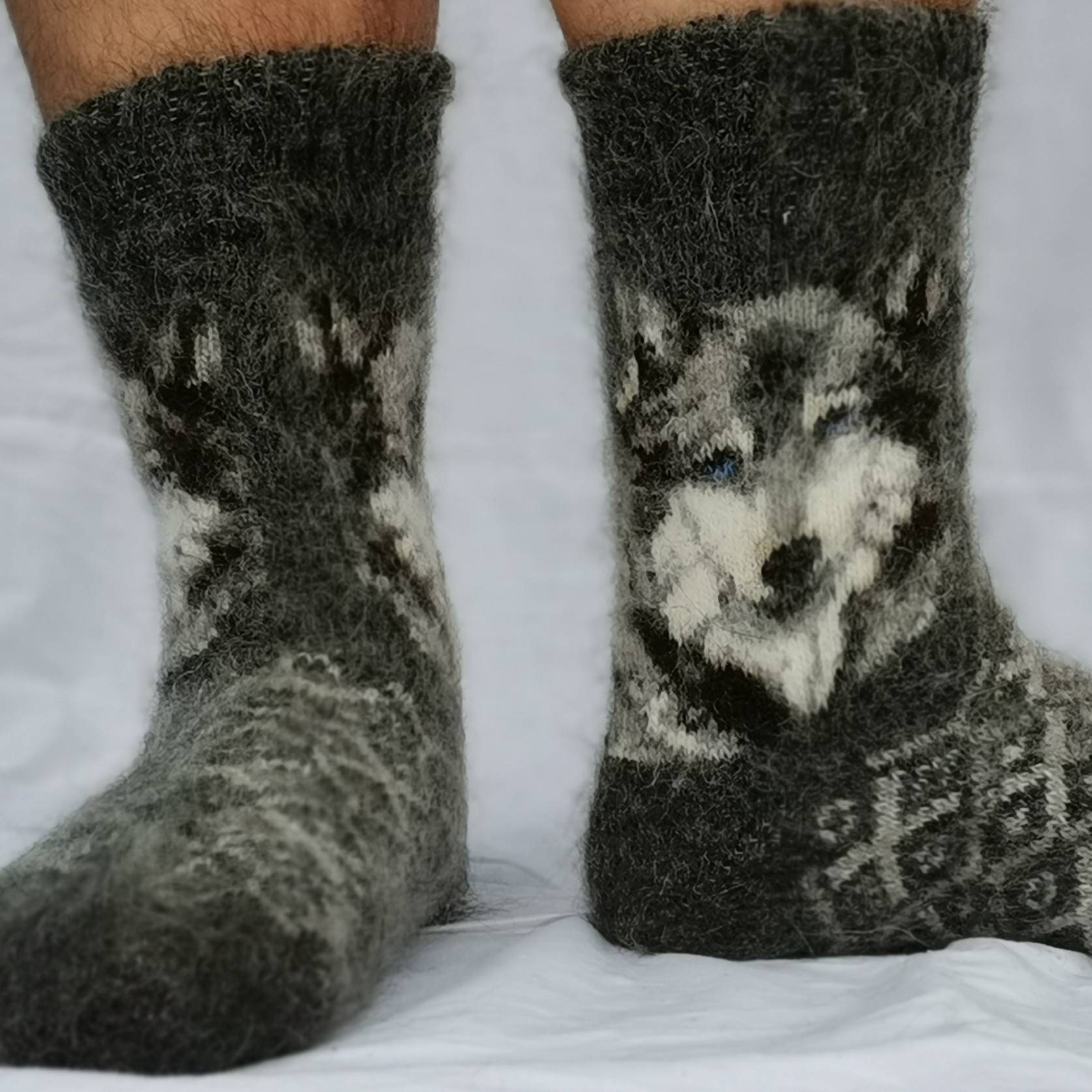 Zando Mens Warm Thick Socks Cozy Wool Sock Comfort Mid Calf Sock Winter