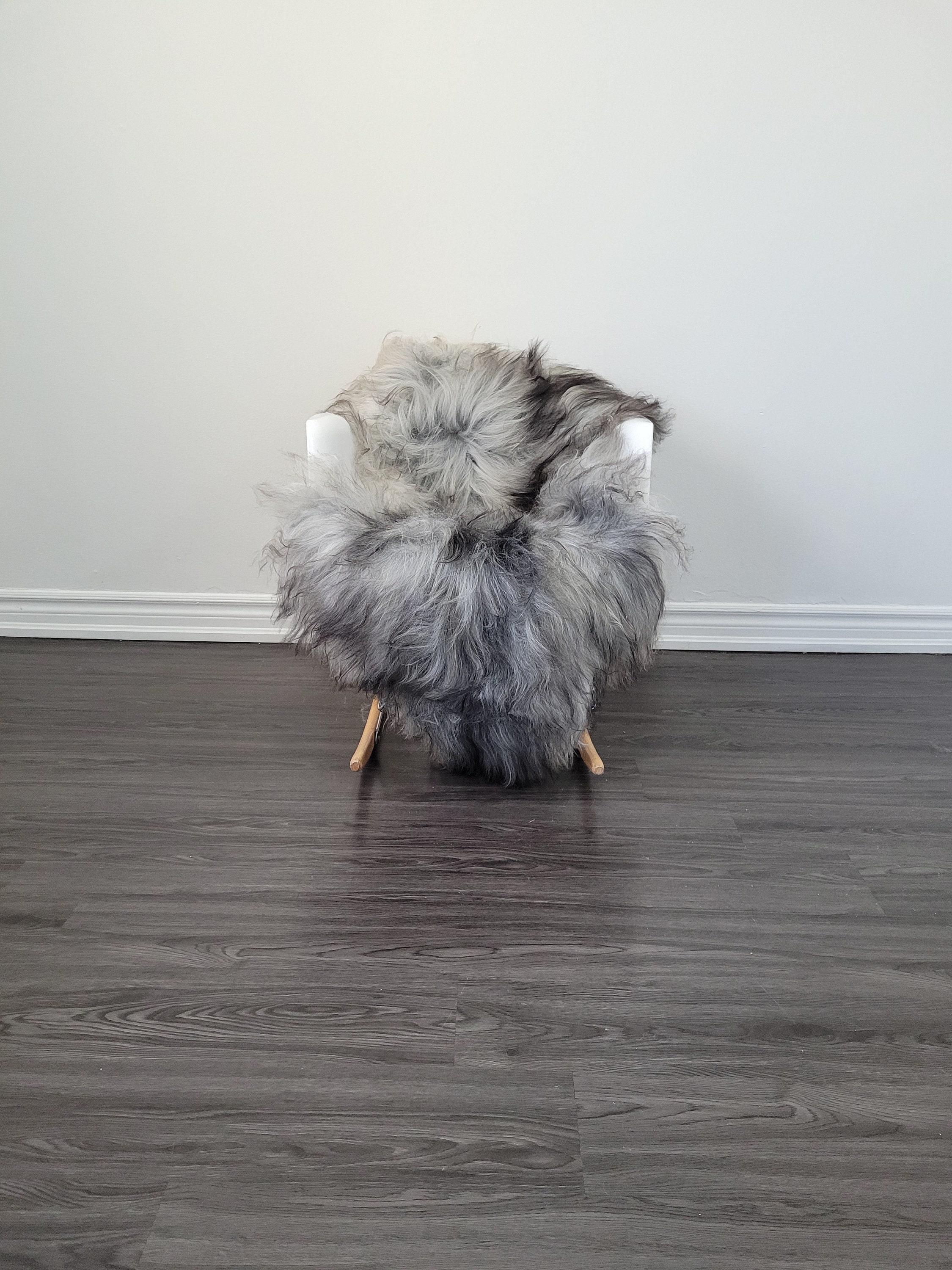 Sheepskin throw Icelandic sheepskin rug soft silky long wool C237 Scandinavian sheepskin rug
