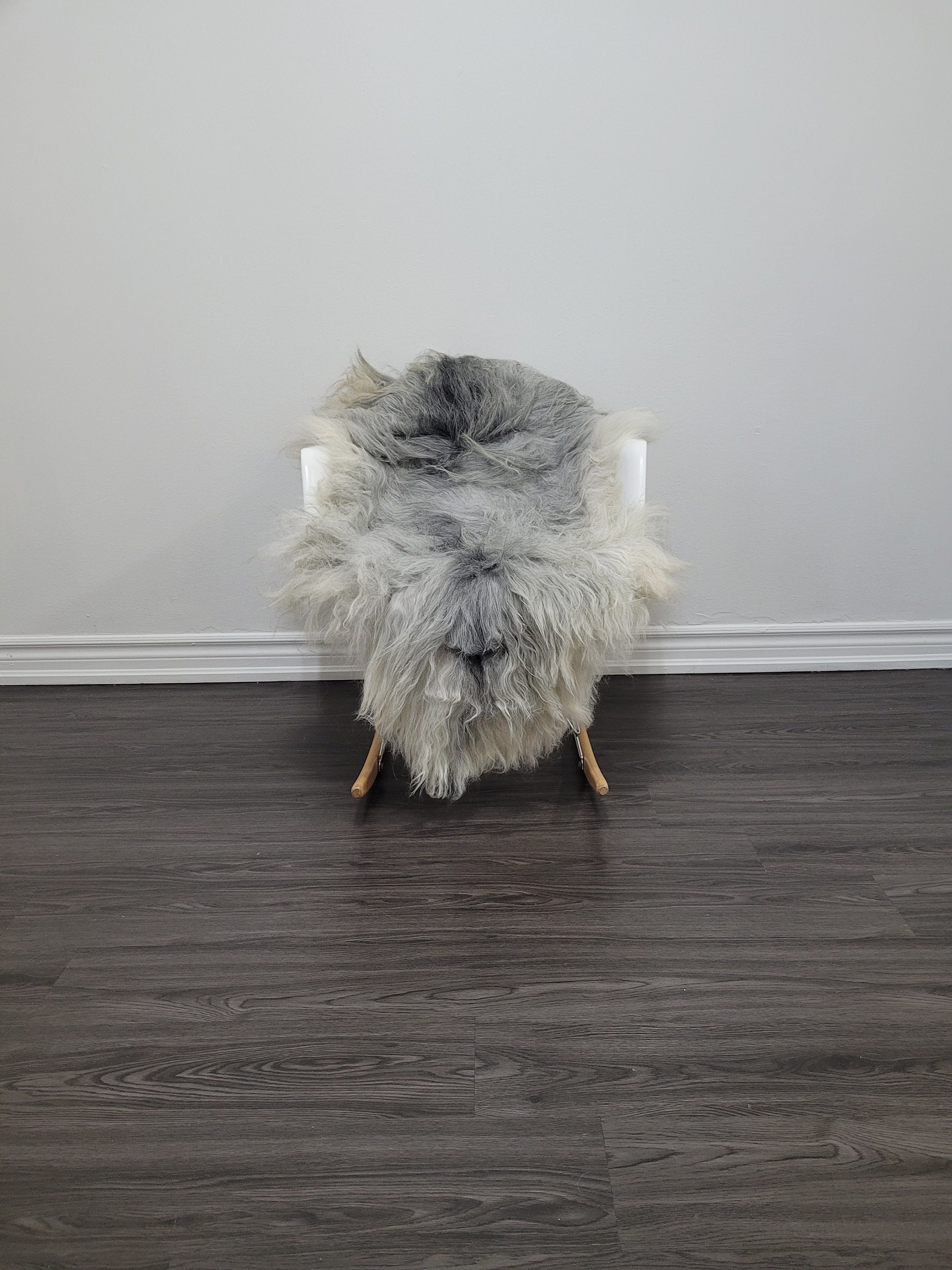 Sheepskin throw Icelandic sheepskin rug soft silky long wool C237 Scandinavian sheepskin rug