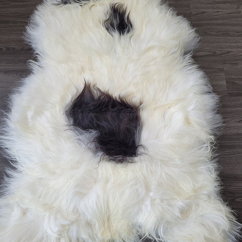 Sold Icelandic sheepskin rug | Scandinavian sheepskin rug |Sheepskin throw | soft silky long wool #C255