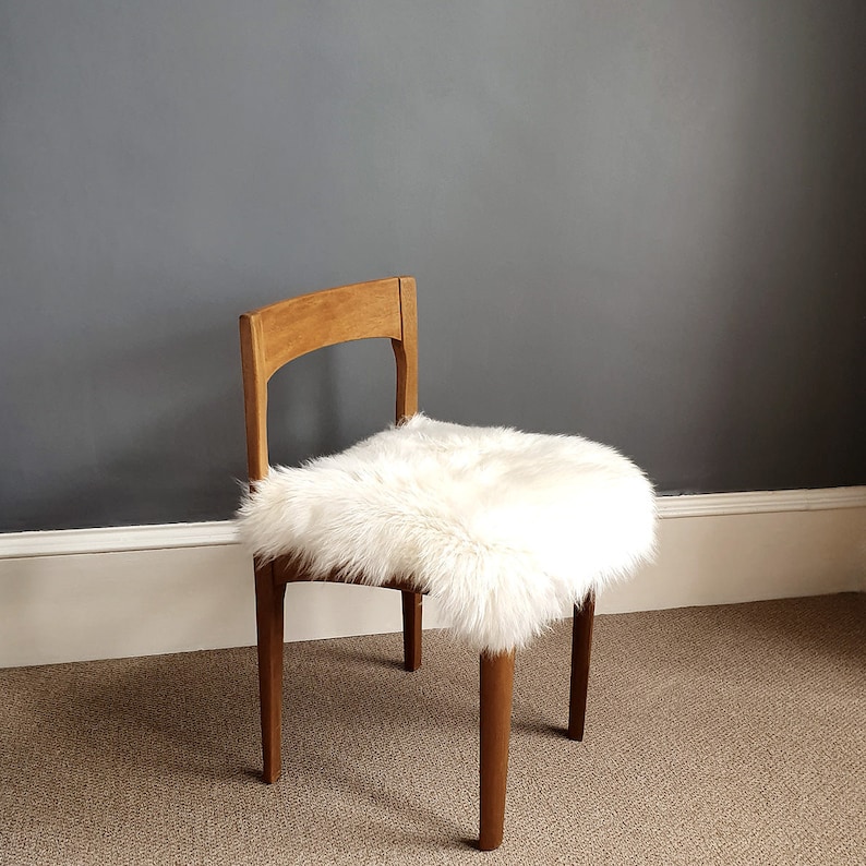 British sheepskin seat pad ,Genuine Australian merino sheepskin seat pad Ivory image 2