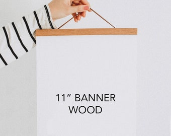 11&quot; Magnetic Banner Wood